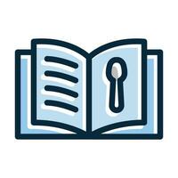 Cook Book Vector Thick Line Filled Dark Colors