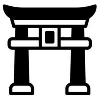 torii icono ilustración, para uiux, infografía, etc vector