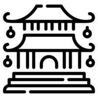 Pagoda icon Illustration, for UIUX, Infographic, etc vector