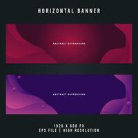 Abstract Fluid Background Horizontal Banner - Dynamic and Modern Design vector