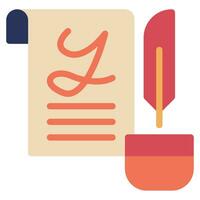 Calligraphy icon Illustration, for UIUX, Infographic, etc vector