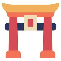 Torii icon Illustration, for UIUX, Infographic, etc vector