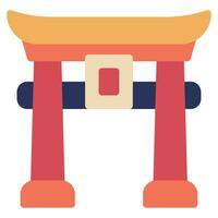 Torii icon Illustration, for UIUX, Infographic, etc vector