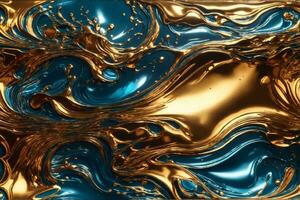 Liquid Style Metal Wallpaper, Liquid Metal Background, Liquid Abstract Background, AI Generative photo