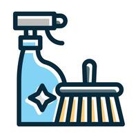 Cleaning Products Vector Thick Line Filled Dark Colors