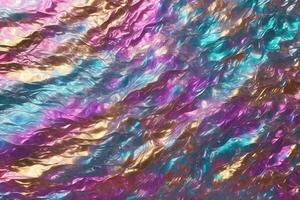 Iridescent Foil Texture, Iridescent Foil Background, Foil Texture, Foil Background, Iridescent Texture, Iridescent Background, AI Generative photo