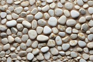 White Stone Background, Pebbles Stone Background, Stone Background, Pebble Stones, Pebbles Wallpaper, AI Generative photo