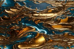 Liquid Style Metal Wallpaper, Liquid Metal Background, Liquid Abstract Background, AI Generative photo