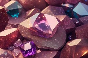 Crystal Diamond Background, Crystal Gemstone Background, Crystal Diamond Wallpaper, Crystal Diamond Texture, AI Generative photo
