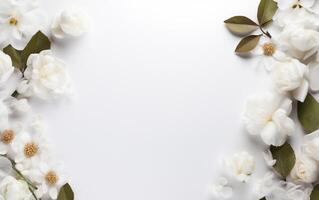 white flowers on a white background photo