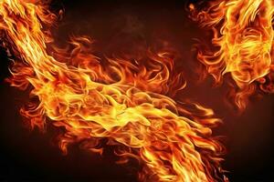 Flaming Fire Background, Fire Background, Fire Wallpaper, Fire flame background, AI Generative photo