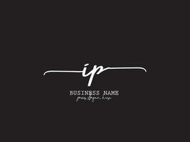 Fashion Ip Logo Presentation, Initial IP Signature Letter Logo Art vector