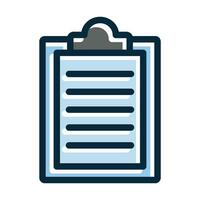 Clipboard Vector Thick Line Filled Dark Colors