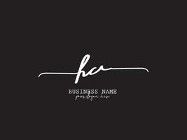 Feminine Ha Signature Logo, Apparel HA Typography Luxury Letter Logo Branding vector