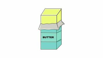 Animation forms a butter icon video