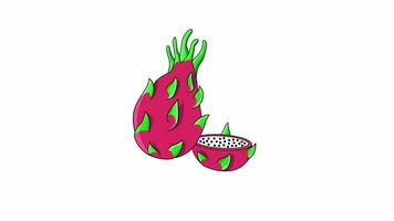 Animé vidéo de le dragon fruit icône video