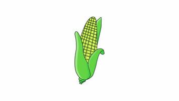 Animation forms a corn icon video