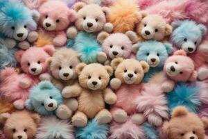 pastel mullido osito de peluche oso fondo de pantalla, mullido osito de peluche oso fondo, osito de peluche oso fondo, osito de peluche oso fondo de pantalla, ai generativo foto