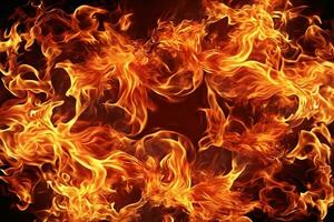 Flaming Fire Background, Fire Background, Fire Wallpaper, Fire flame background, AI Generative photo