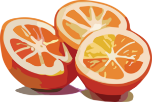 laranja fruta com folhas ai generativo png