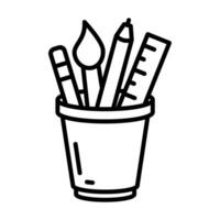 Stationery icon in vector. Illustration vector