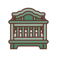 Crib icon in vector. Illustration vector