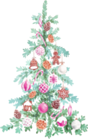 Noël arbre. aquarelle clipart png