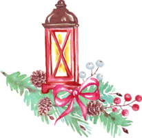 Christmas composition. Watercolor clipart png