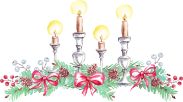 Weihnachten Komposition. Aquarell Clip Art png