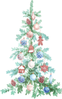 Navidad árbol. acuarela clipart png