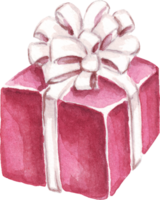 Gift box. Watercolor clipart png