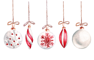 Noël bulles. aquarelle clipart png