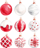 Christmas bubbles. Watercolor clipart png