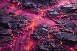 Pink Lava Texture Background, Glowing Lava Texture Background, Magma Flow, Lava Flow, Cracked Lava, AI Generative photo