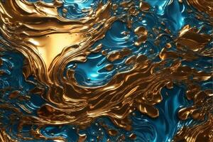 Liquid Style Metal Wallpaper, Liquid Metal Background, Liquid Abstract Background, AI Generative photo