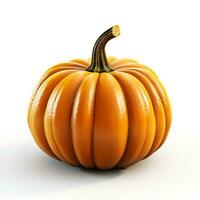 closeup photo of pumpkin on isolated white background Generative AI