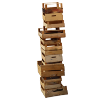 stacked pile of wooden crates- png