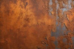 Rusted Metal Texture Background, Vintage Metal Texture Background, Old Metallic Texture, Grunge Metal Texture, AI Generative photo