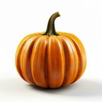 closeup photo of pumpkin on isolated white background Generative AI