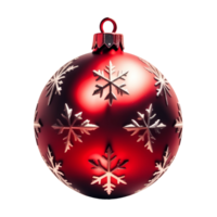 vermelho Natal bola isolado. ai generativo png