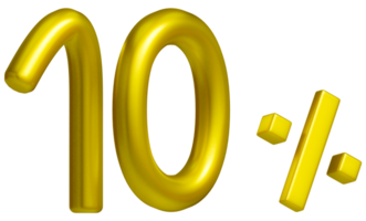 the golden number 10 percent clip art transparent png download