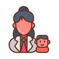 Pediatrician icon in vector. Illustration vector