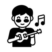 Playing Guitar icon in vector. Illustration vector