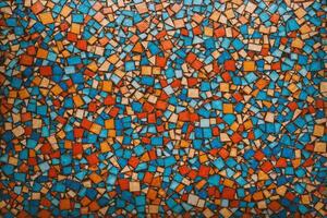 Mosaic Texture Background, Colorful Mosaic Texture Background, Mosaic Wallpaper, Mosaic Background, AI Generative photo