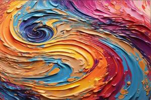 espiral resumen vistoso pintar tinta acrílico textura fondo, acrílico pintar fondo, líquido pintar fondo, ai generativo foto