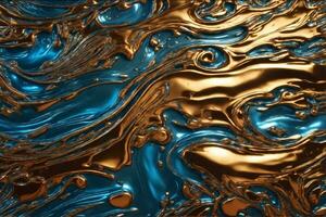 Liquid Style Metal Wallpaper, Liquid Metal Background, Liquid Abstract Background, AI Generative photo