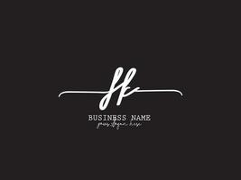 Feminine Typography Fk Logo Branding, Luxury FK Signature Letter Logo For Your Floral Shop vector