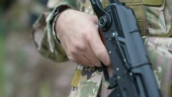 Closeup of a Finger on the Trigger of a Rifle video