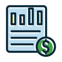 finance Vector Thick Line Filled Dark Colors