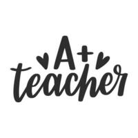 Happy Teachers Day abstract concept. Set of cute greeting cards. Best teacher ever. Back To School Lettering Quotes Design isolated on white background vector